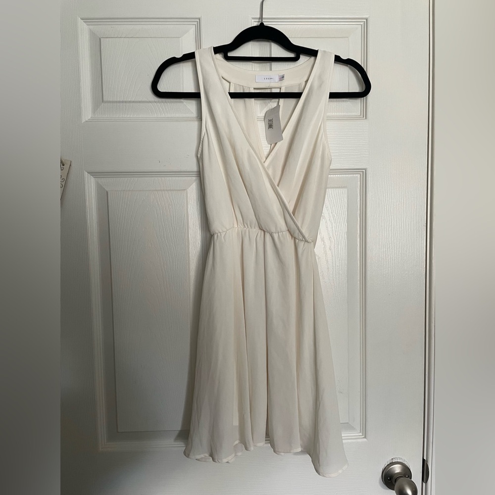Lush XS Elegant White (Yogurt)Sleeveless Dress NWT